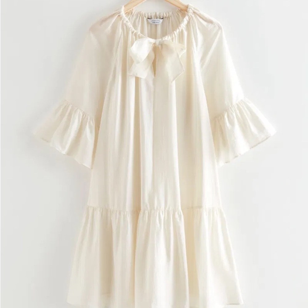 & other stories Ruffled Cream Dress